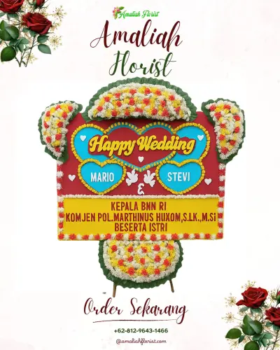 Karangan Papan Bunga Pernikahan di Tengilis Mejoyo